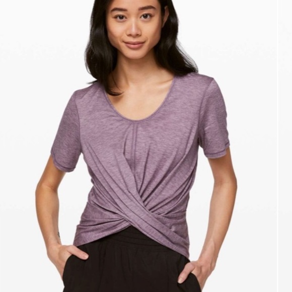 Lululemon, purple twist shirt lilac/heather mulberry size 6 - Picture 1 of 9
